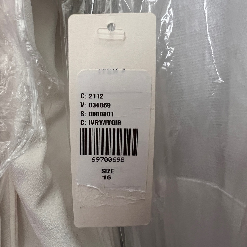 BHLDN Gavin Sheath Dress in Ivory White Strappy Open Back Bridal Size‎ 16 NWT - Picture 9 of 9